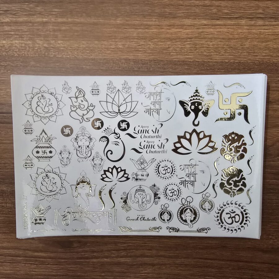 EMBOSSED STICKER SHEET A/5 DESIGN 37 (P0093)