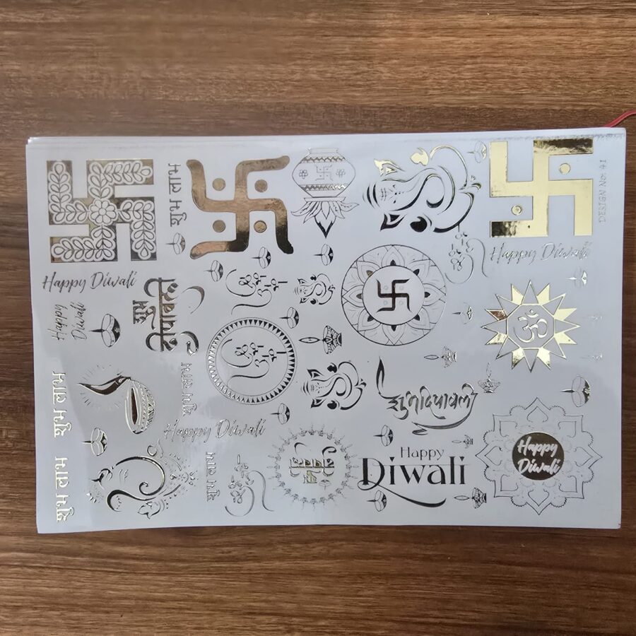 EMBOSSED STICKER SHEET A/5 DESIGN 41 (P0093)