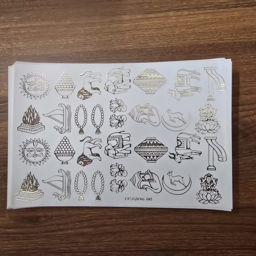 EMBOSSED STICKER SHEET A/5 DESIGN 45 (P0093)