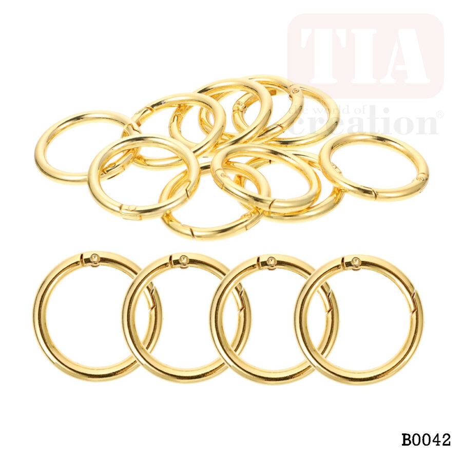 BOOK RING GOLDEN 20MM 12PC (B0042)