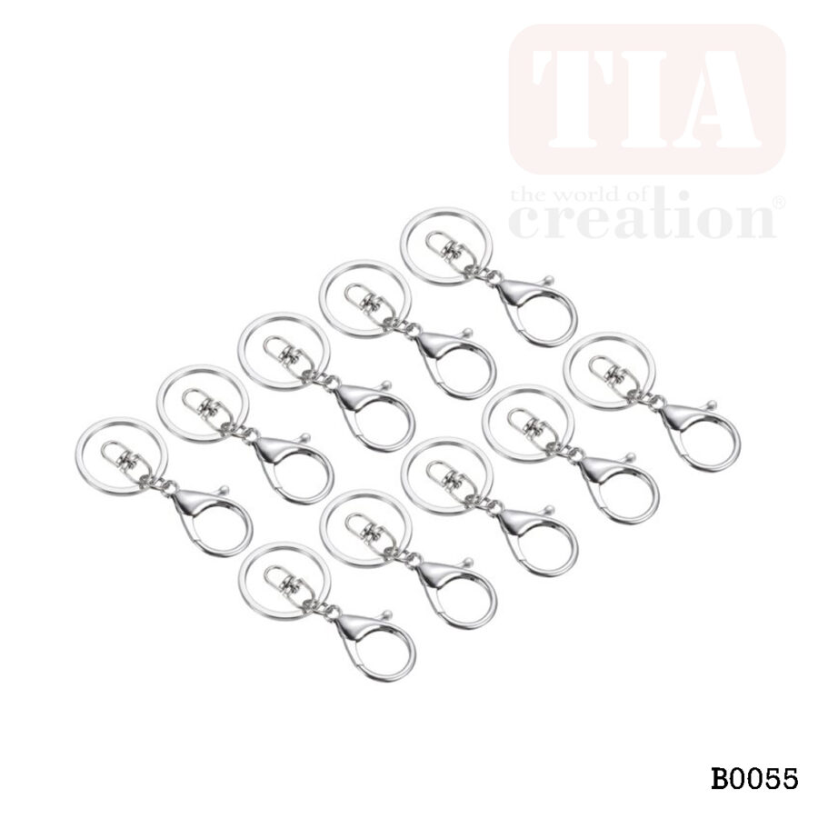 KEY RING SILVER BLUSTER 12PC (B0055)