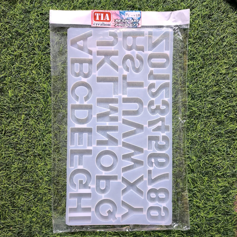 ABCD Alphabet Without Hole Mould 34x19cm 7mm Depth (TC029)