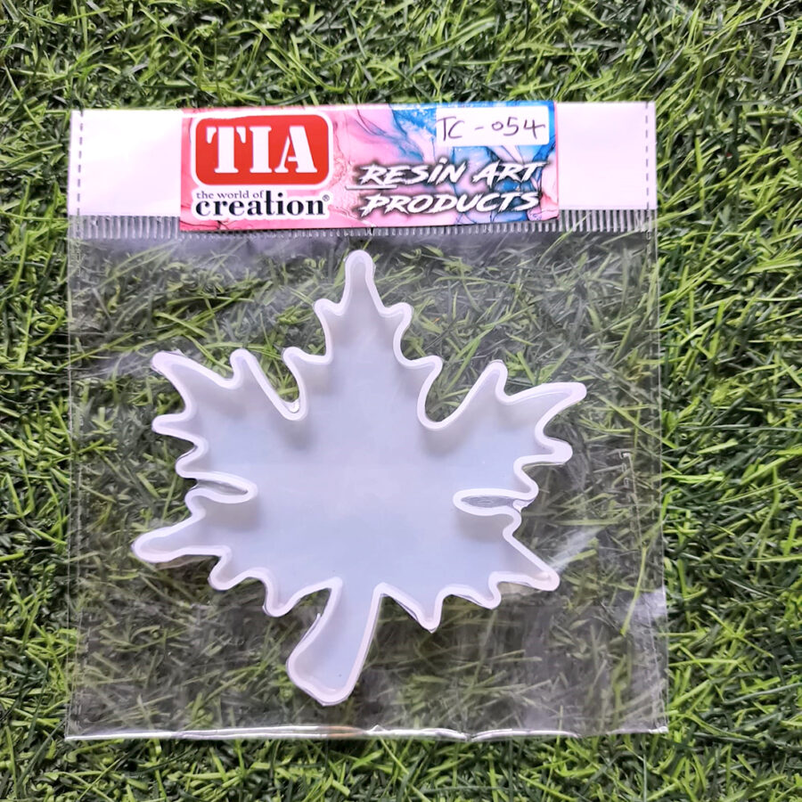 4 Inch Leaf Zig Zag Coaster Mould 10x10cm 6mm Depth (TC054)