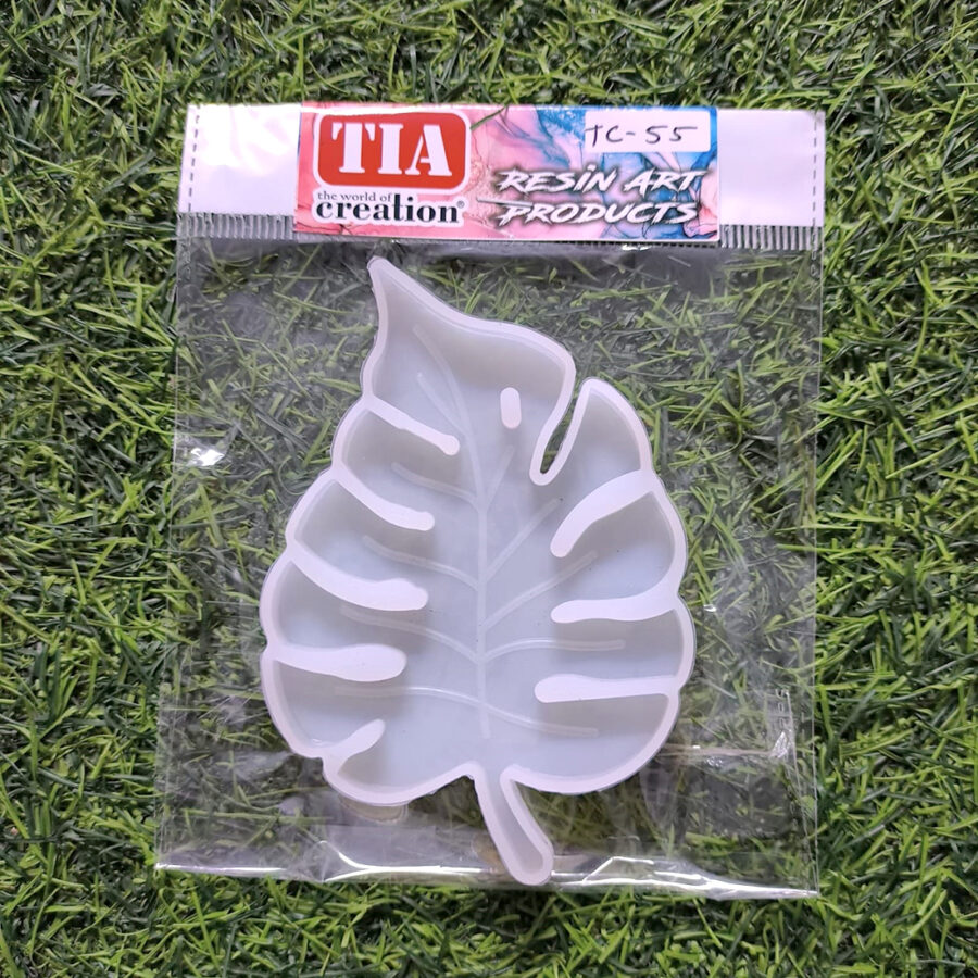 5 In Leaf Coaster Mould 10x10cm 6mm Depth (TC055)