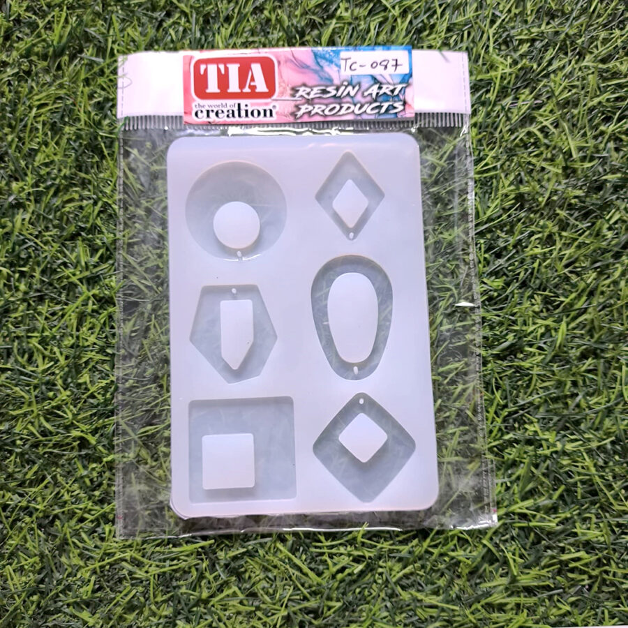 6 Cavity Mould Earring 14 x 10cm 5mm Depth (TC087)