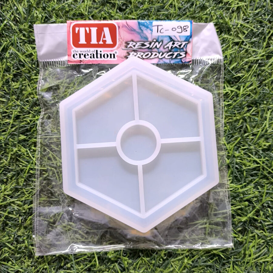 4 In Hexagon Border Mould 10x10cm 10mm Depth (TC098)