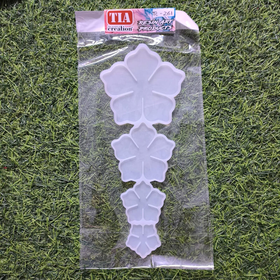 4 IN ONE FLOWER  MOULD  4X4 3X3 2X2 1.5X1.5  INCH (TC261)