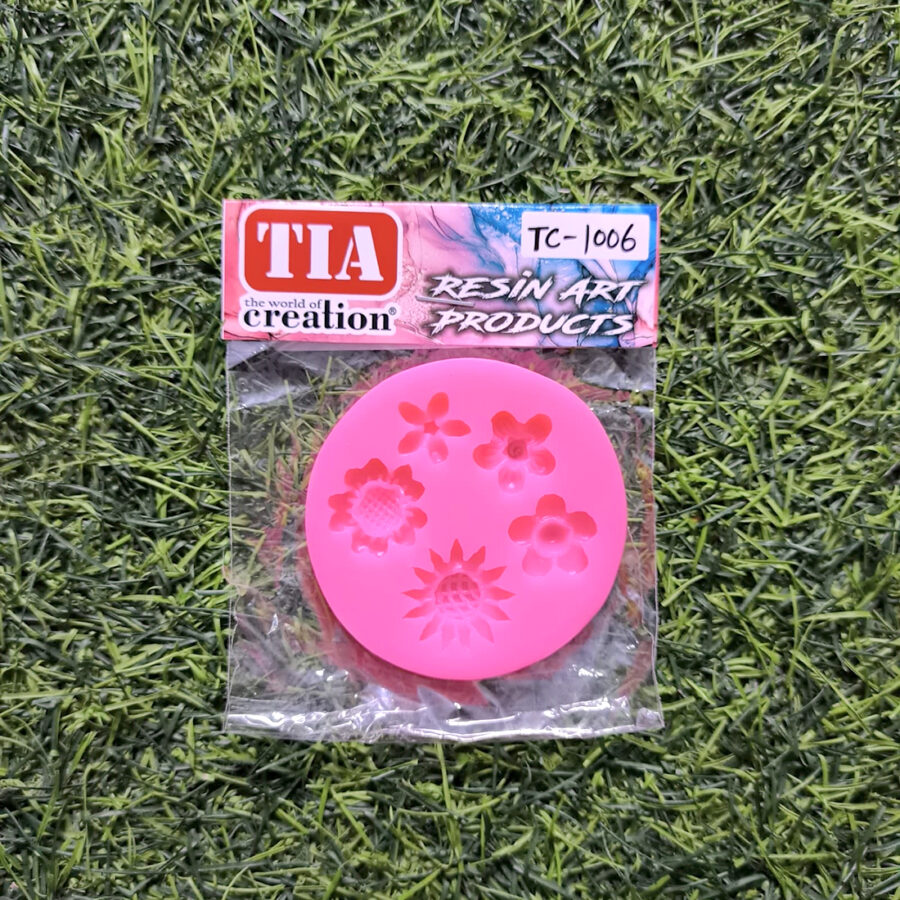 5 Cavity Flower Pink Mould 6.5x6.5cm (TC1006)