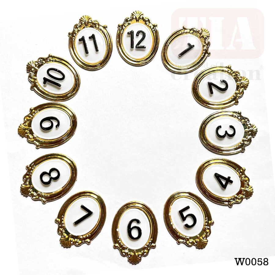 WALL CLOCK NUMBERS GOLDEN