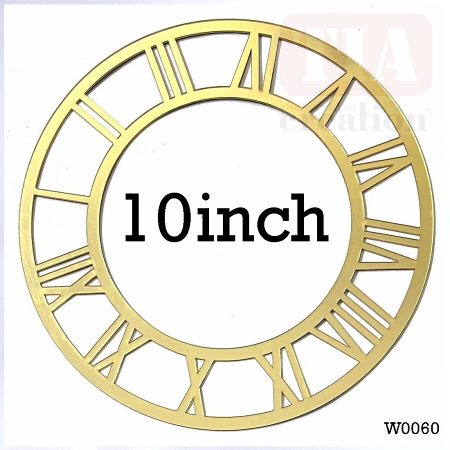 WALL CLOCK ACRYLIC CUTTIN 10INCH