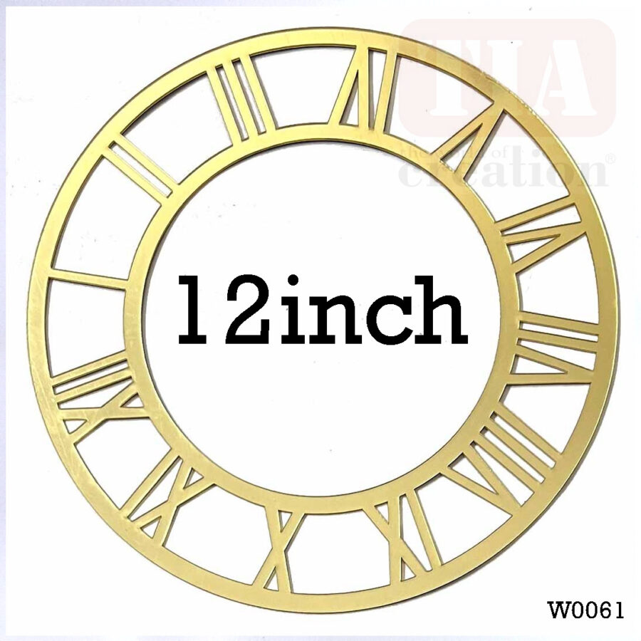 WALL CLOCK ACRYLIC CUTTIN 12INCH