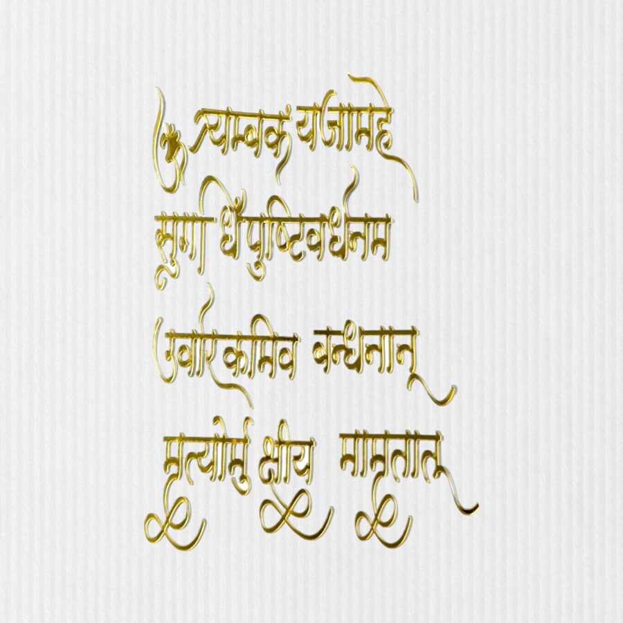 Maha Mrityunjaya Mantra Acrylic cutout