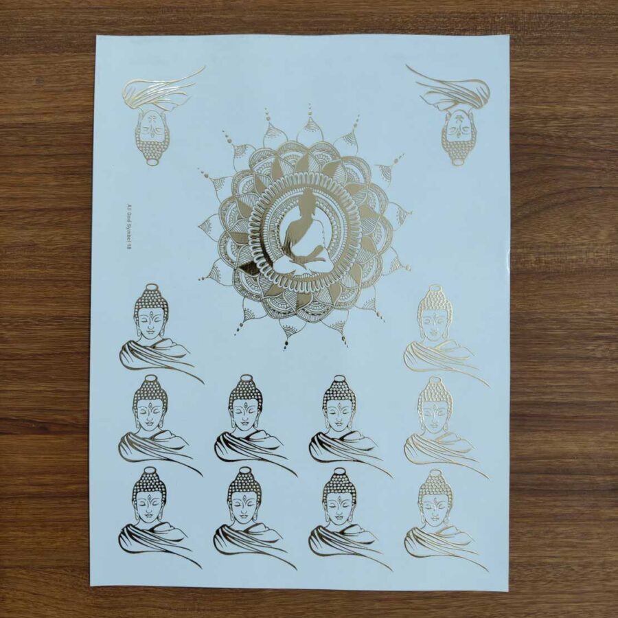 GOD EMBOSSED STICKER SHEET A/4 (18)