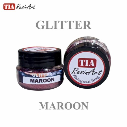 High-quality glitter for resin art projects in maroon