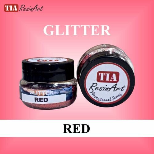 Vibrant Glitter Resin Art Red for creative projects
