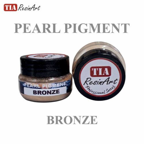 Pearl Pigment for Resin Art (BRONZE) 3 Close-up of bronze pearl pigment shimmering in resin for art projects