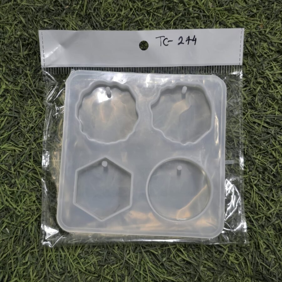 Keychain 4 Cavity Hexagon Silicon Mould (TC274)