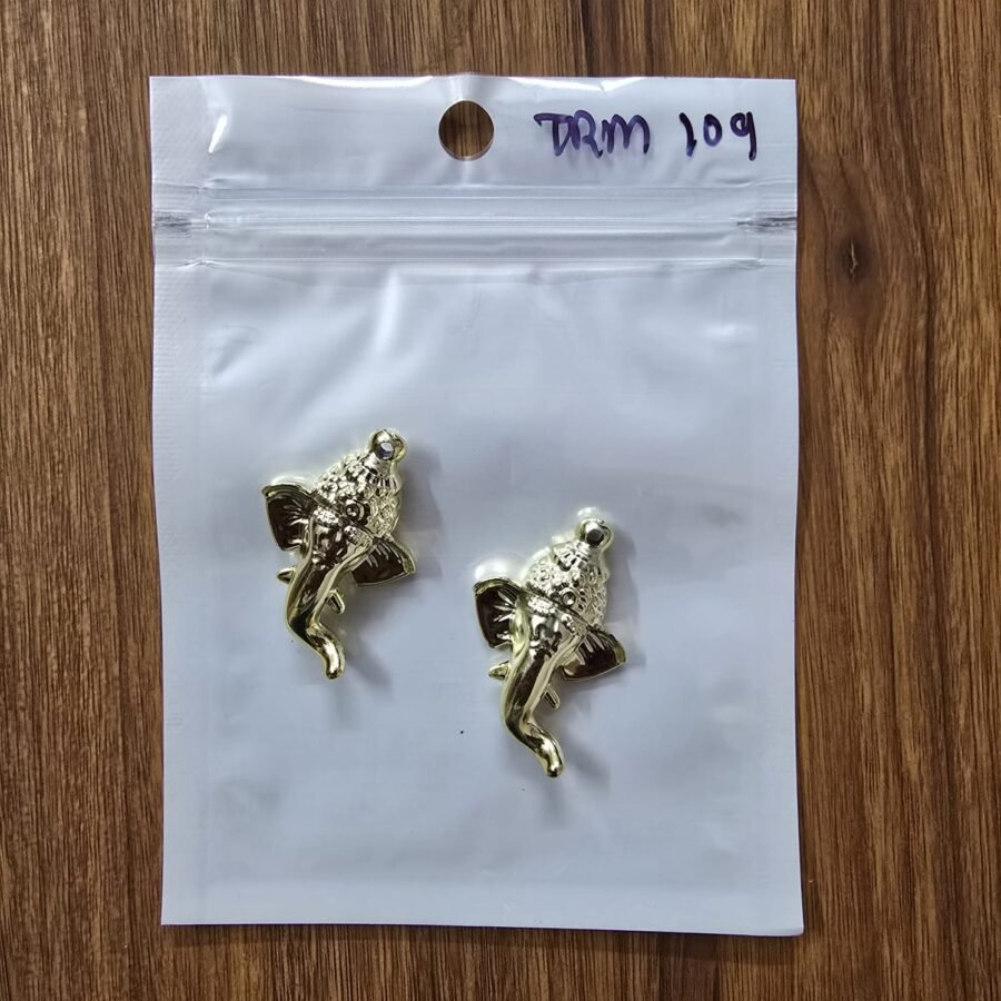 Ganesha Gold Idol Golden Small (2pc)