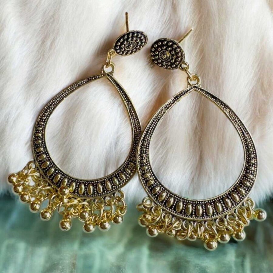 Jhumka Earring Bezels Golden For Resin Art (04)