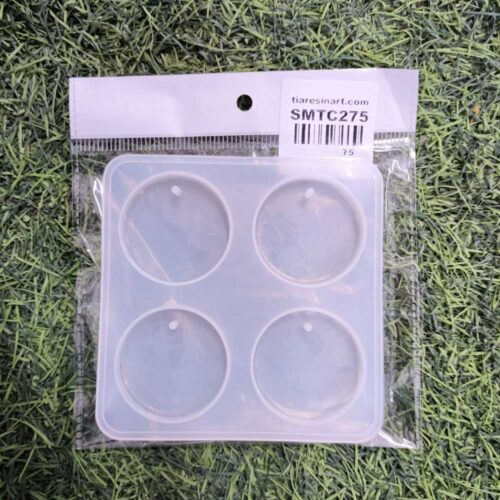 Keychain 4 Cavity Round Silicon Mould (TC275) - Product Image
