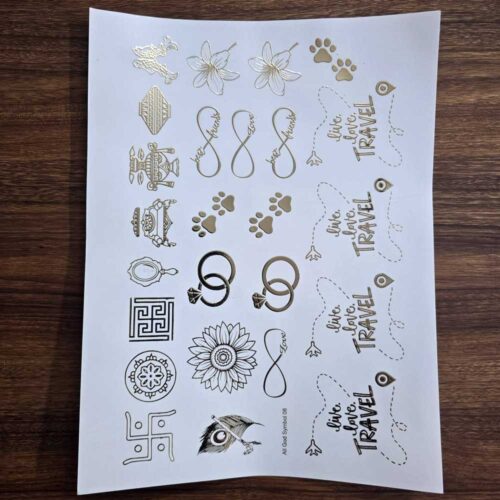 GOD EMBOSSED STICKER SHEET A/4 (08) - Product Image