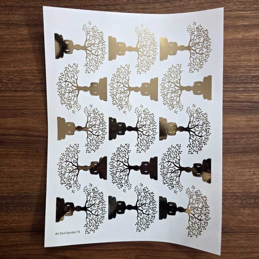 GOD EMBOSSED STICKER SHEET A/4 (15) - Product Image
