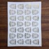 GOD EMBOSSED STICKER SHEET A/4 (17) - Product Image