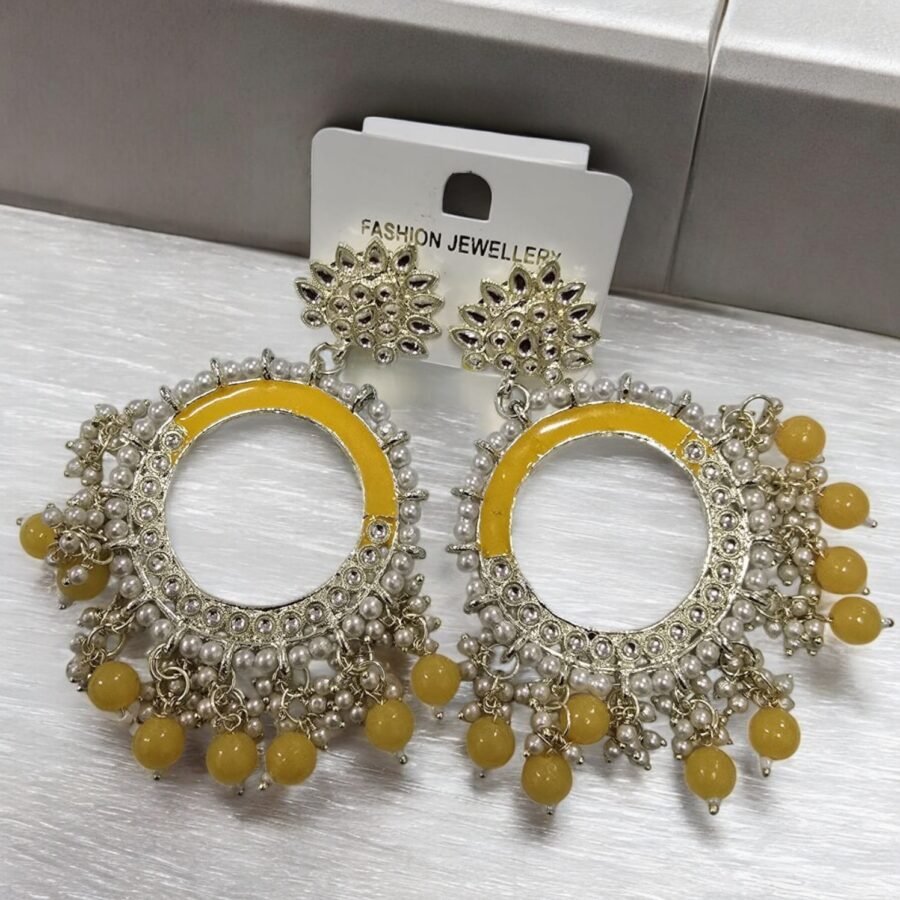 Jhumka Earring Bezels Yellow For Resin Art (31)