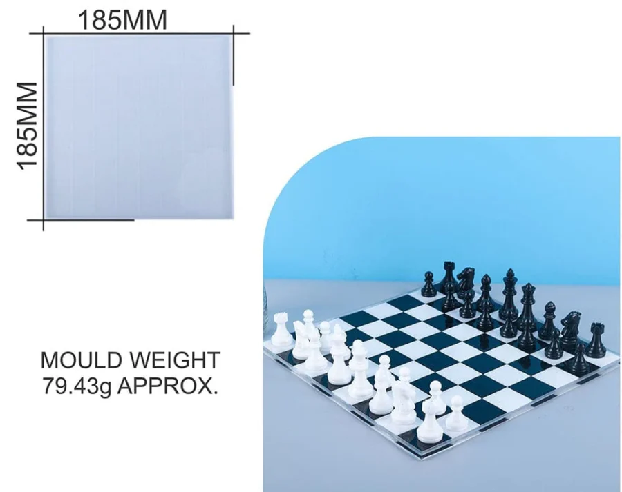 Chess Board Small Game Silicon Mould