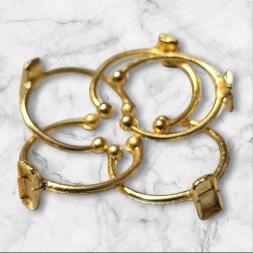 5pc Golden Ring Base Set for Resin Art
