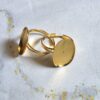 Oval Pointed Golden Ring base for resin art