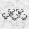 Butterfly Pointed Silver Ring Base Set