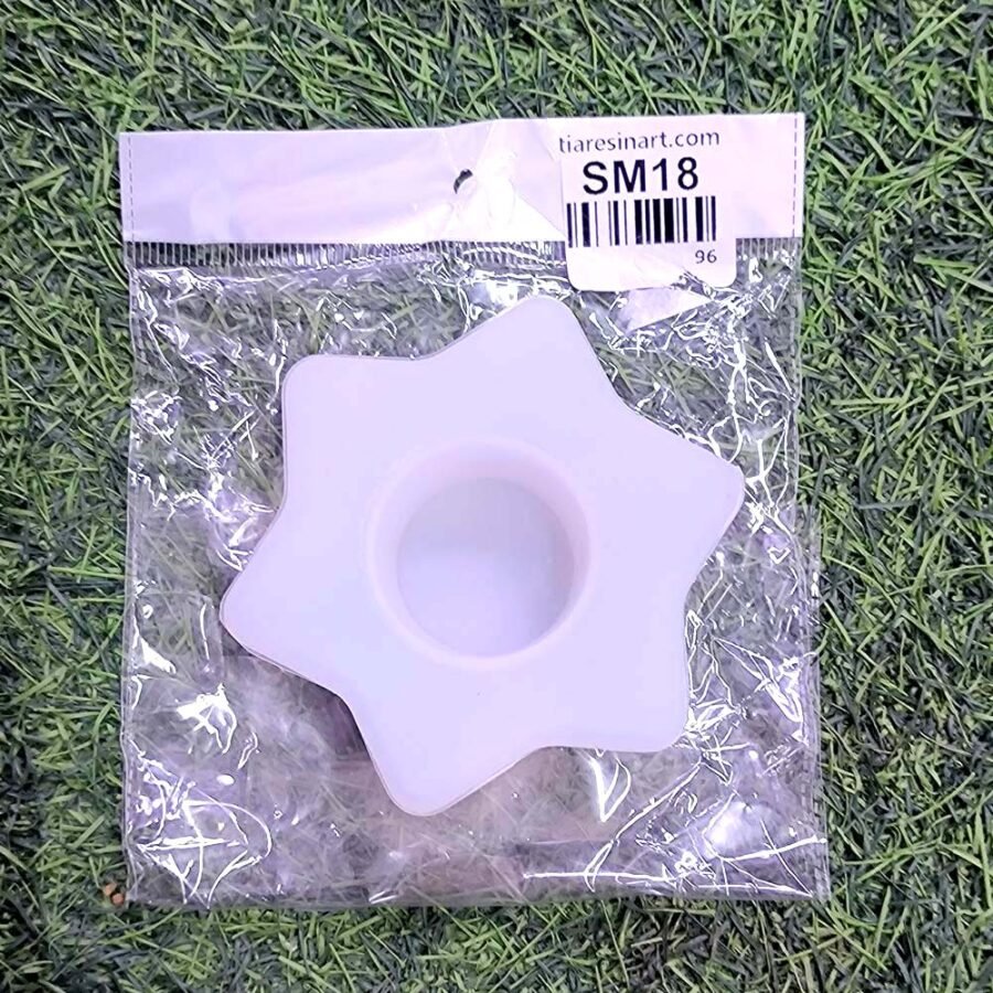 Holder Star Lotus for T-Light Silicon Mould - Product Image