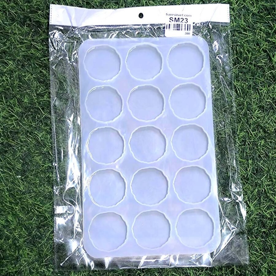 Round Agate Zigzag 2inch 15 Cavity Silicone Mould - Product Image