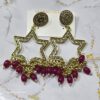 Jhumka Earring Bezels Golden Pink Moti for Resin Art Premium