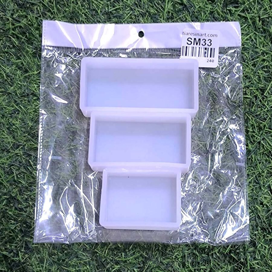 Block Set 3pc 4.25x1.85, 3.5x1.85, 2.65x1.85 22mm Depth Silicon Mould - Product Image