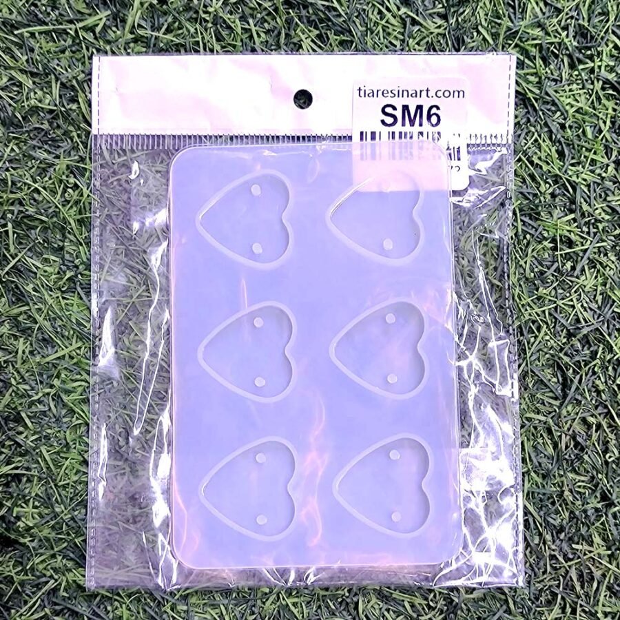Rakhi and Bracelet Heart 6 cavity Silicon Mould - Product Image