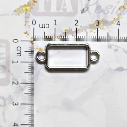 Resin Art Pendant Earrings with Rectangle Bezels