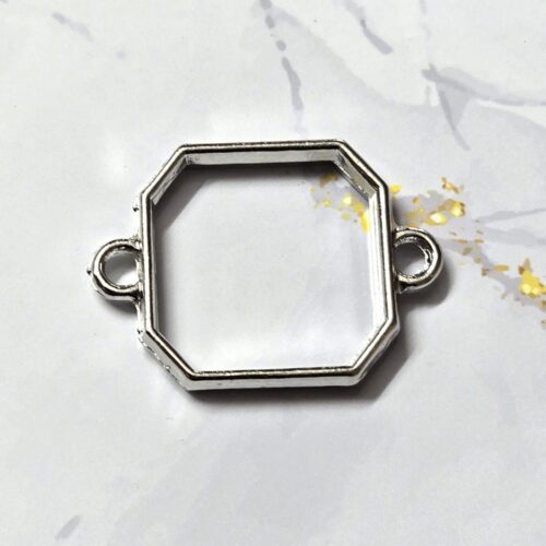 Artistic creation using Bezels Square Pendant Earrings