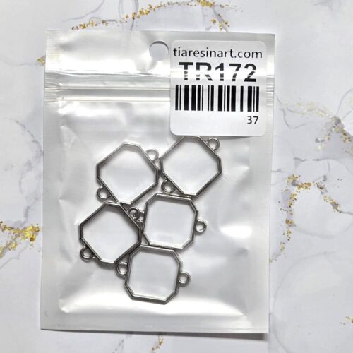 Pack of 5 Bezels Square Pendant Earrings