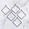 Bezels Square Pendant Earrings for resin art