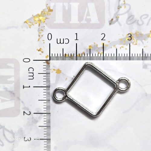 Close-up of resin bezel pendant for jewelry making