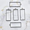 Rectangle Pendant Earrings Resin Art pack