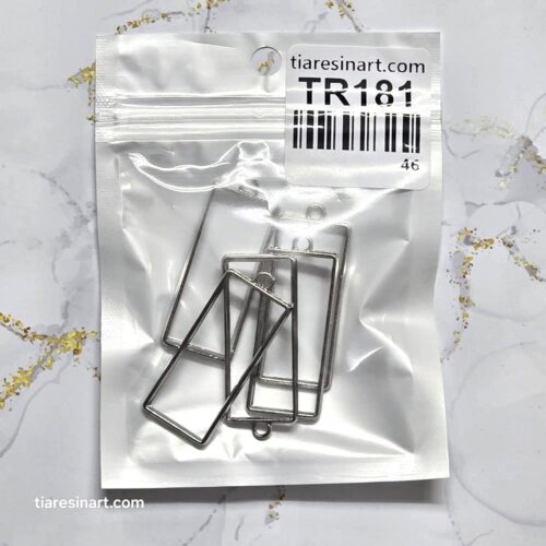 Unique design Rectangle Pendant Earrings Resin Art