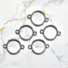 Pack of 5 Bezels Round Pendant Earrings