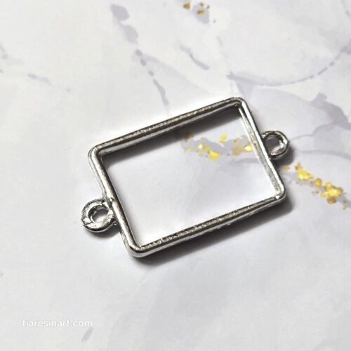 Resin Art Rectangle Pendant Earrings