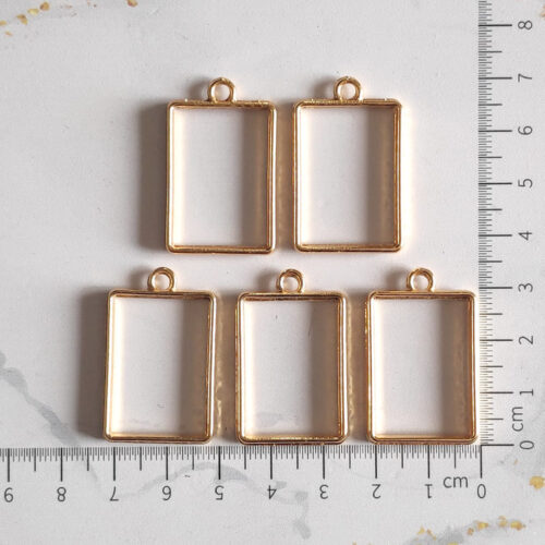 Bezel Pack of 5 – Golden Pendant Earrings For Resin Art (TR187)