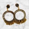 Jhumka Earring Bezels Golden