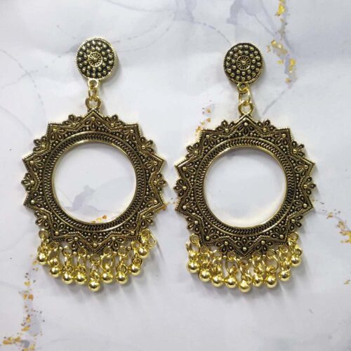 Jhumka Earring Bezels Golden For Resin Art (323) - Product Image