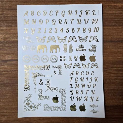Alphabet EMBOSSED STICKER SHEET A/4 (03) - Product Image